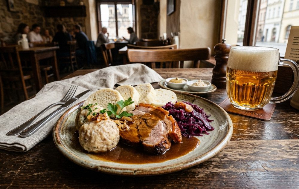 Comida típica checa en uno de los mejores restaurantes de Praga